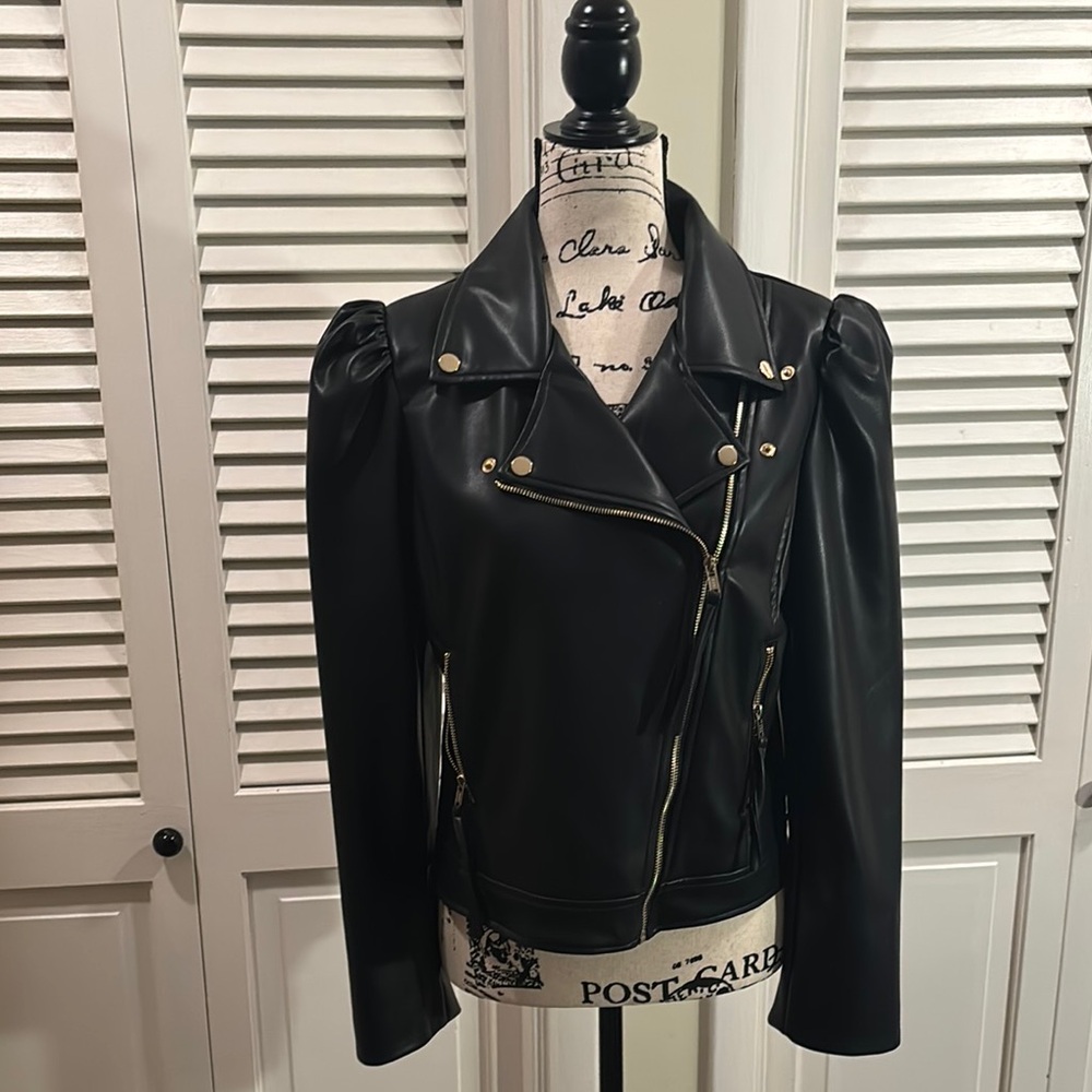 Black Faux Leather Jacket